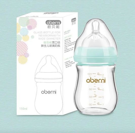 Wide Bore Glass Baby Bottles for Newborns