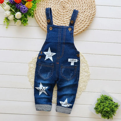 Toddler Boys' Denim Overalls Jeans Jumpsuit