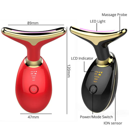 Dispositivos de masaje facial y de cuello con microcorriente