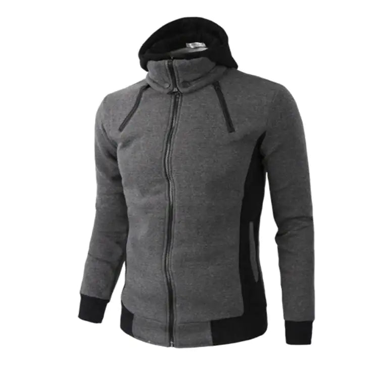 Double Zipper Hoodie Jackets for Men